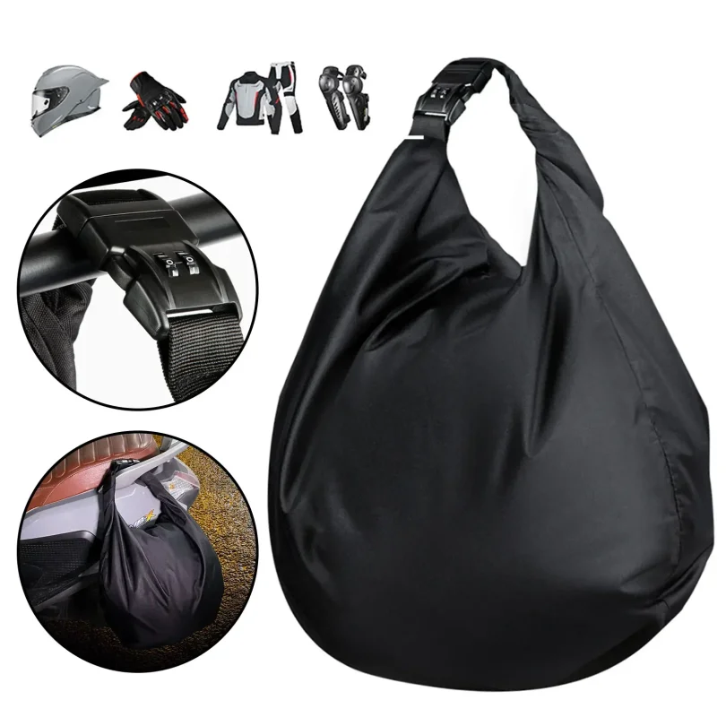 

Portable Motorcycle Bicycle Bag Motorbike Helmet Bag Waterproof Combination Lock Anti-Theft Luggage Storage Bag Rider Wholesale