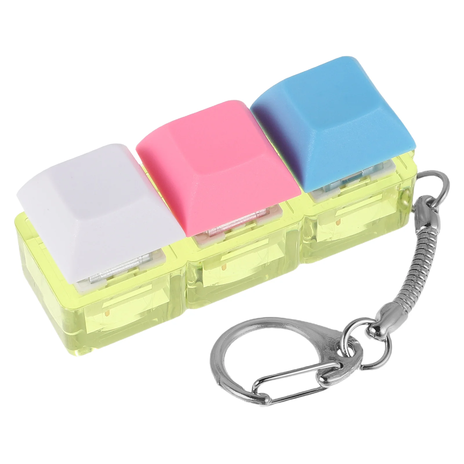 

Cute Keyboard Keychain Sound Fidget Portable Sensory Fun Key Decoration Transparent Design Keychain Pendant For
