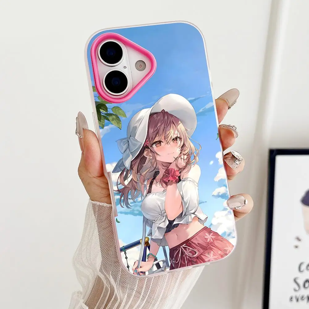 

Roshidere Maria Masha Phone Case for iPhone 17 16 15 14 13 12 11 Air Pro Max Plus Jelly Double layer Rose Red Cover
