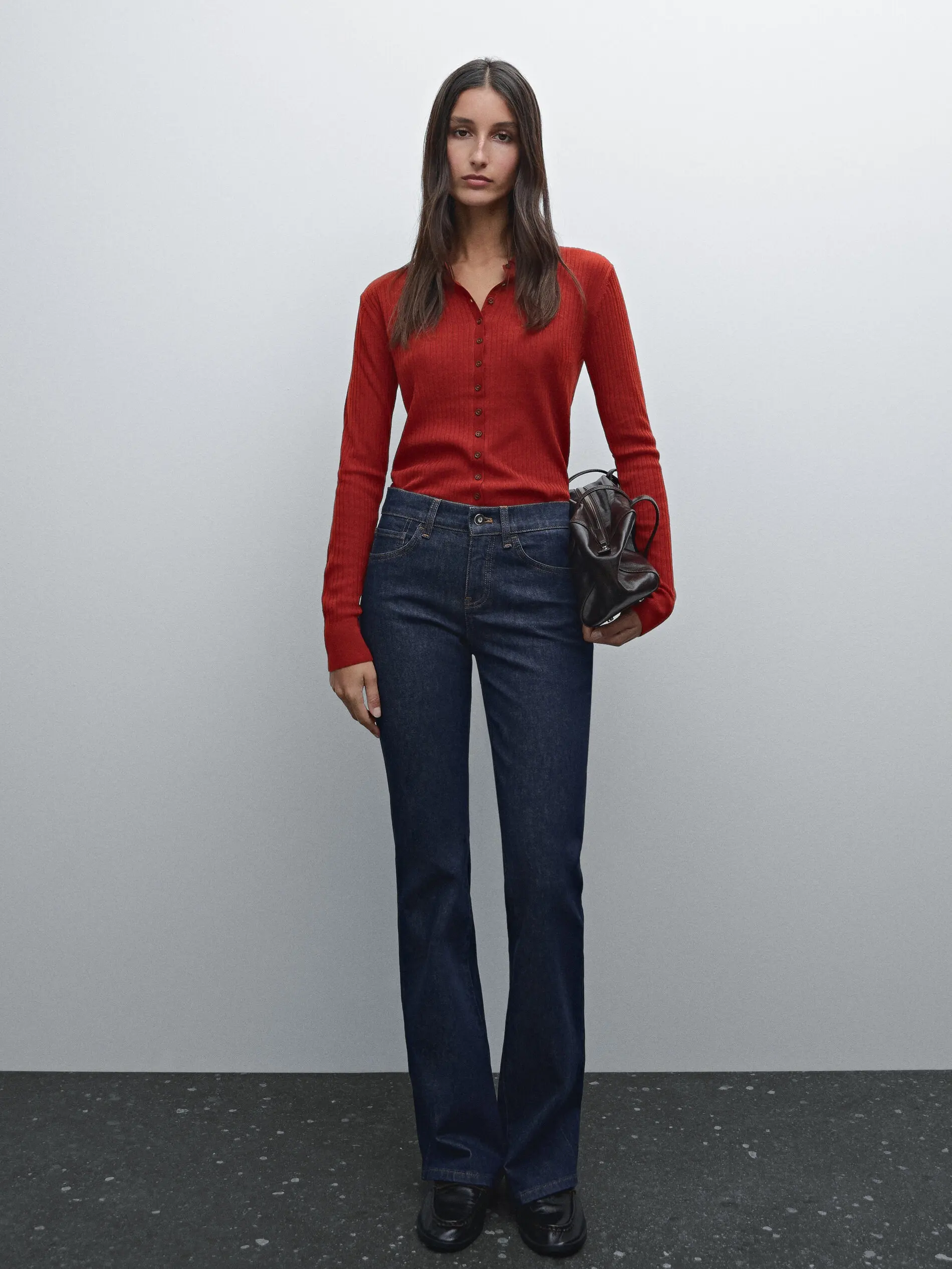 

Ethereal MD 2025 massidutti spring new style of Ladies' casual fashion Elegant ribbed polo neck knitted sweater