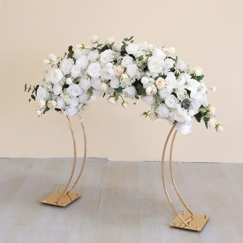 Sell like hot cakes Metal Gold Flower Centerpieces Table Flower Runner For Wedding Decoration