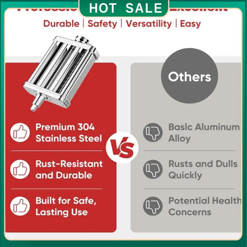 

24-Hour Delivery 3 In 1 Pasta Attachment All Metal Pasta Maker Kitchenaid Attachment Pasta Sheet Roller