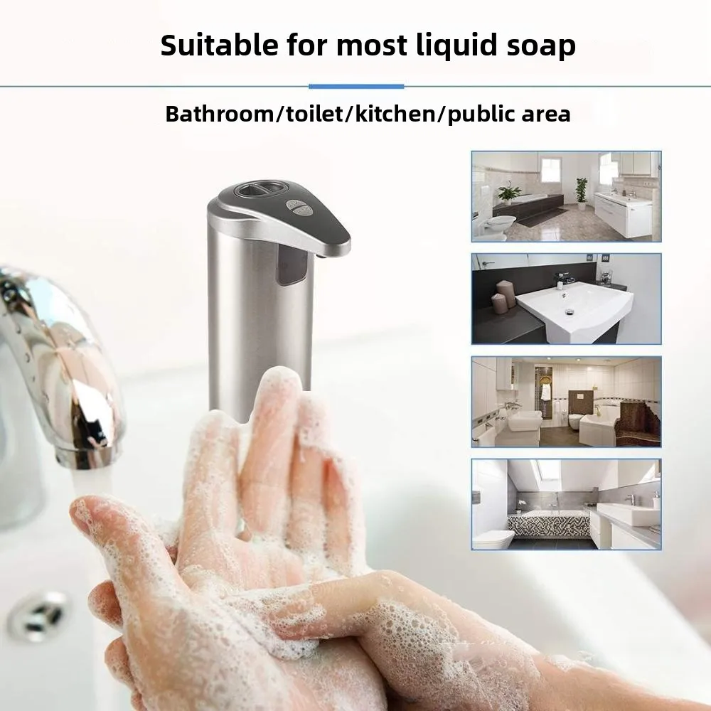 Intelligent Contactless Stainless Steel Waterproof Base of Automatic Sensor Soap Liquid Dispenser can Adjust Gears Up and Down
