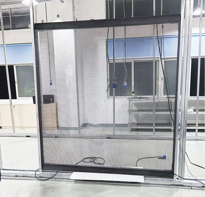 Best Quality P6 Model Window Holographic LED Screen Transparent Display for Advertising in Nail Shops Flexible for Glass view 3