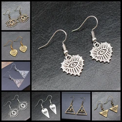 Fashion Handmade Simple Design Triangular Eye Egyptian Eye of Horus Earrings Drop Earrings For Women