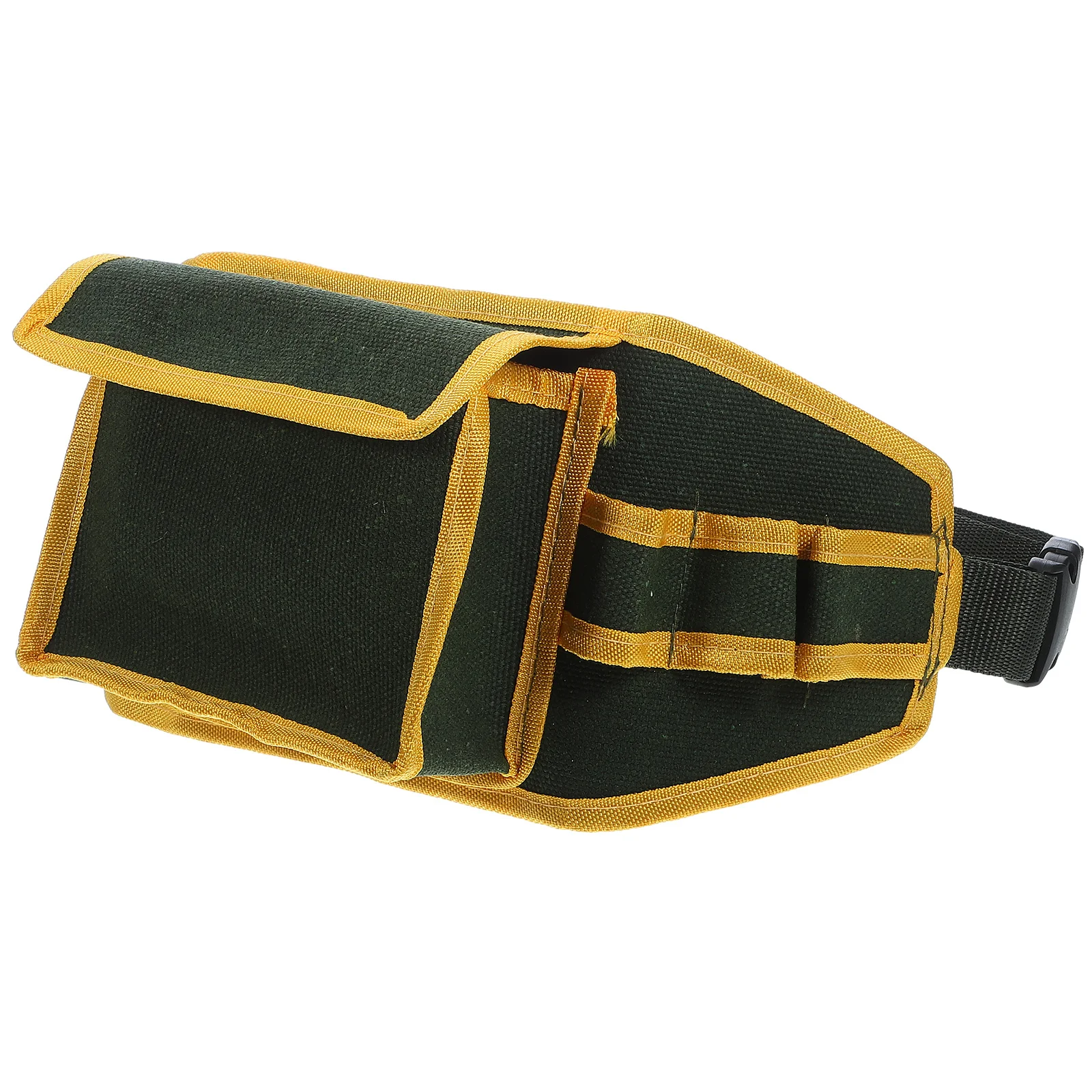 Riñonera de electricista de gran capacidad, bolsa de herramientas multifuncional, bolsa de trabajo de tela Oxford, bolsa de utilidad, soporte verde y amarillo