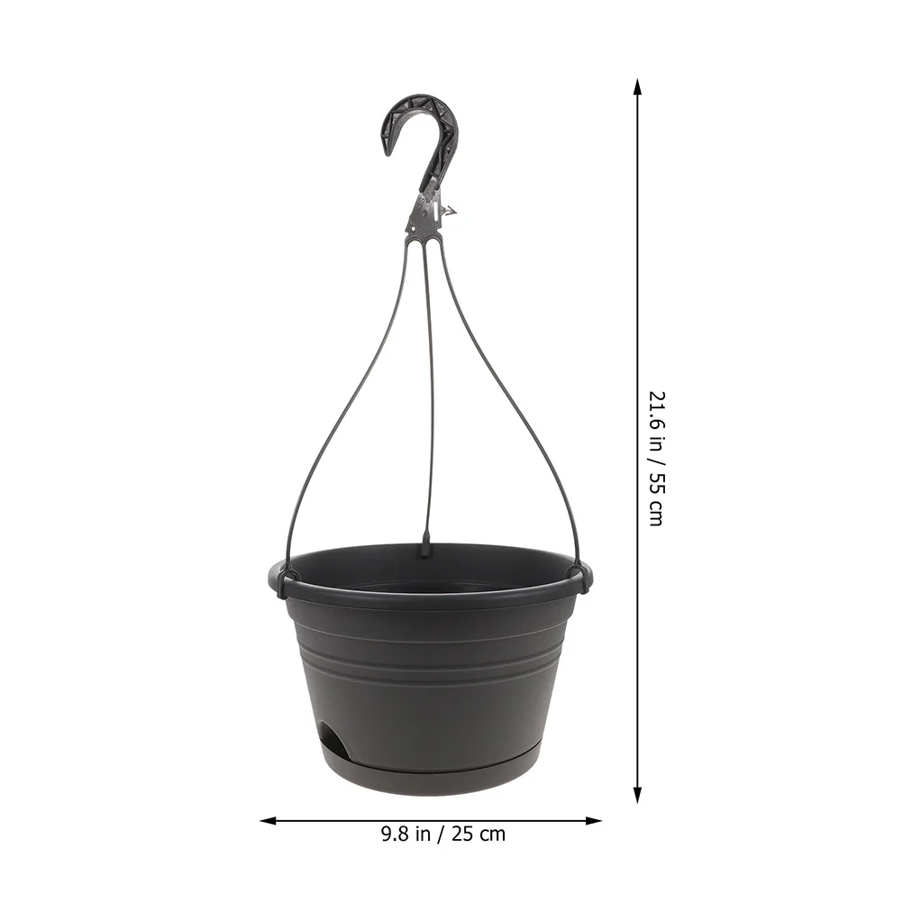 

2 Pcs Hanging Balcony Guardrail Orchid Basin Pot Indoor Plastic Planter Baskets
