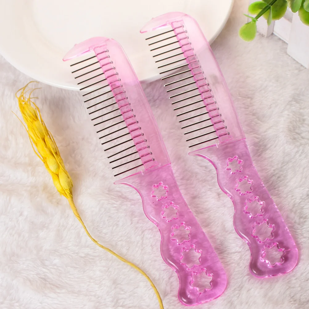 3 Pcs Comb Toddler Toys Dolls Wire Brush Curly Hair Extension Women Hairbrush Metal