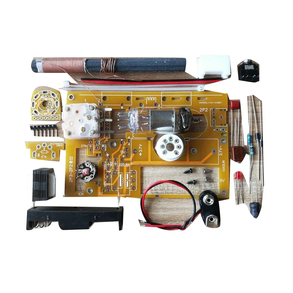 IngeniousDiy Kits 2P2 أنبوب إلكتروني مصباح واحد موجة متوسطة راديو 2P3 مجموعات راديو أنيقة