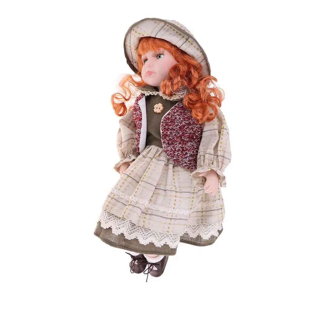 40cm Doll with Long Hair, Creative Valentin Gift for Girlfriend, Dollhouse People Display Decor Collection