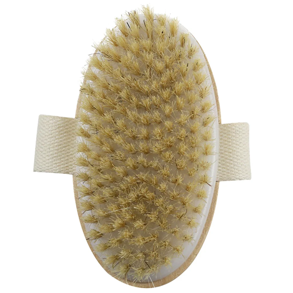 

Eco Friendly Bristle Shower Brush Handheld Wooden Bath Brush for Dead Skin Removal Gentle Exfoliation and Blood Stimulation