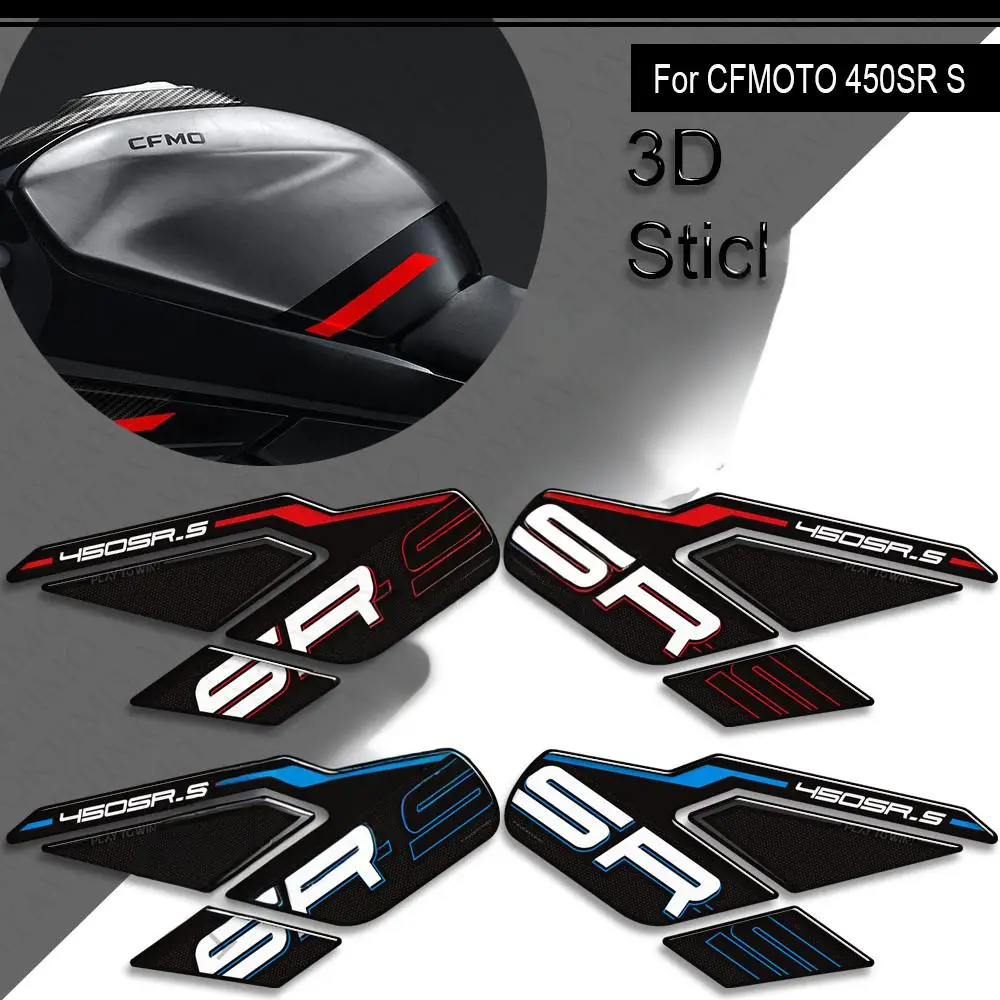 450SRS Motorcycle Tank Pad Side Grips Gas Fuel Oil Knee Protector Stickers Decals For CFMOTO 450SR S 450 SR 2023 2024 2025