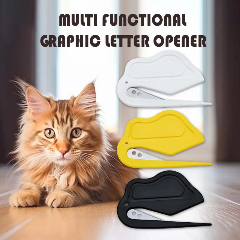 1 Piece Letter Opener Envelope Mail Slitter With Razor Wrapping Cutter Box Mail Double-edged Safety Opener For Home Office Paper