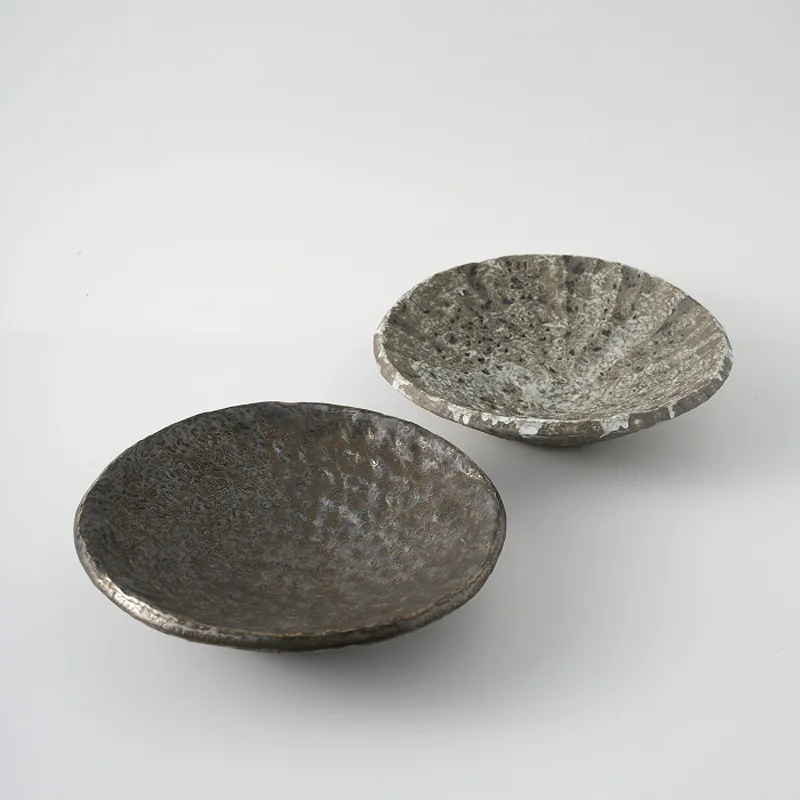Wabi-sabi medieval creative ceramic vase fruit plate ornaments home model room large bowl living room coffee table decorations