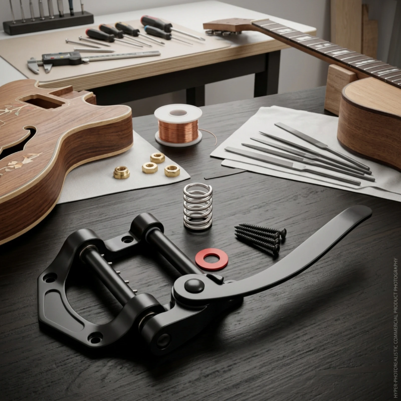 Tremolo Bridge Electric Guitar Bridge with Tremolo Arm Whammy Bar Anti-Corrosion Pitch Modulation Arm Easy to Install
