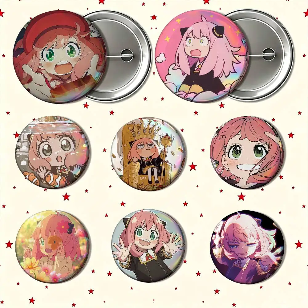 S-Spy x F-Family Anya Forger Custom Enamel Pin Badges 25mm 32mm 44mm 58mm Backpack Hat Decor Toys Gifts