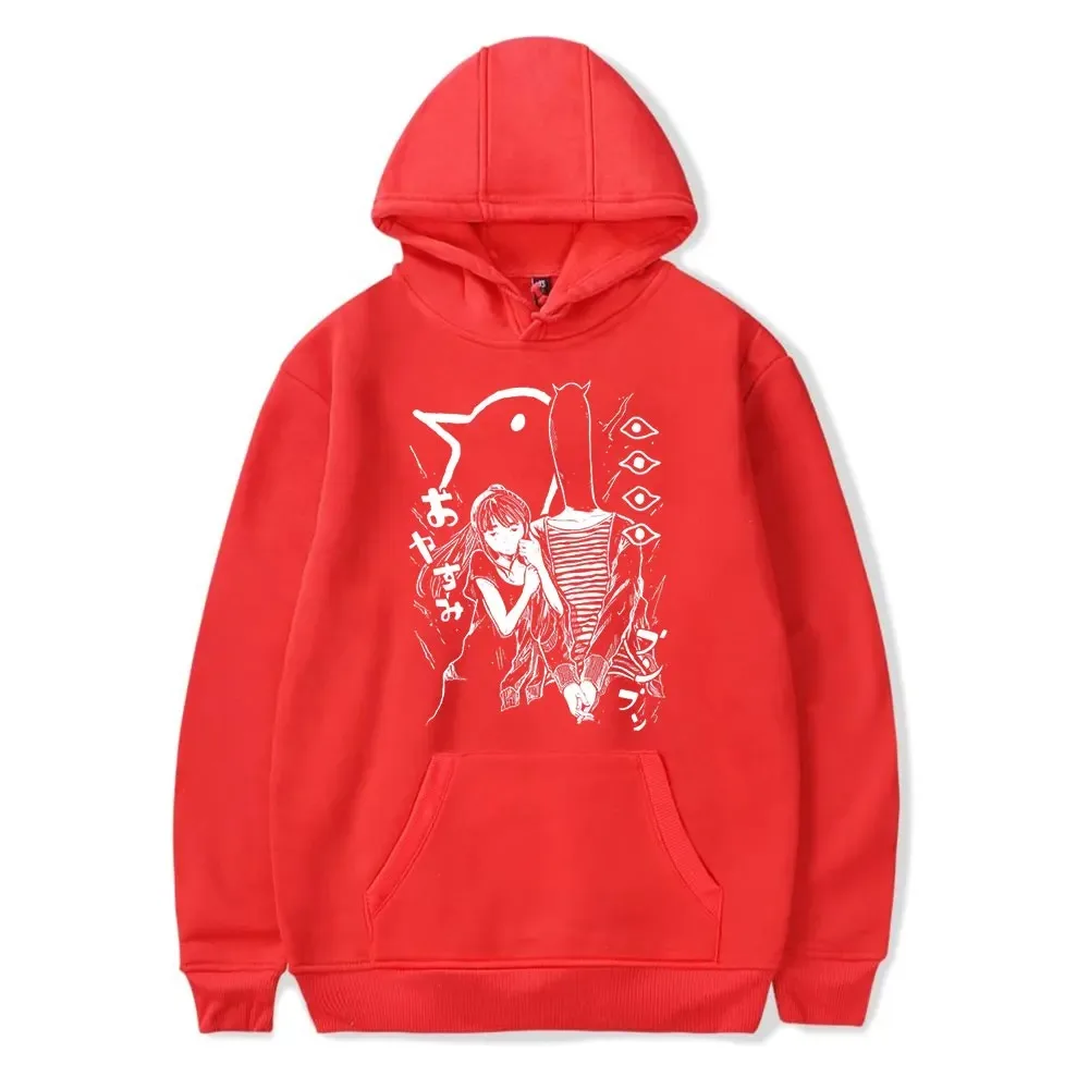 Oyasumi-Goodnight Punpun Hoodie für Homens und Mulheres, Manga-Kompressida, Pulôver Fashion 2024