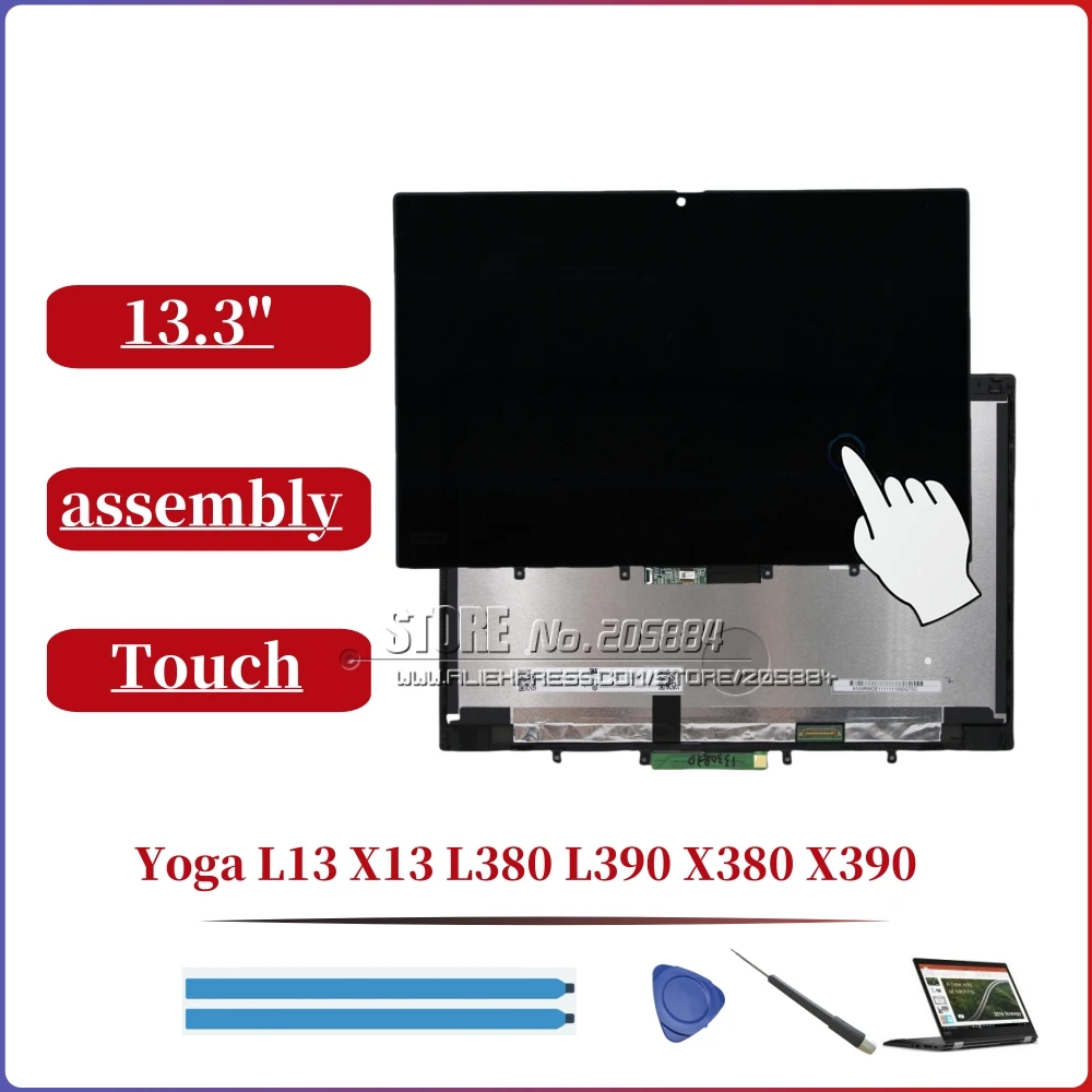 

For Lenovo ThinkPad Yoga X13 L13 Gen1/2/3/4 L380 L390 X380 X390 Touch screen assembly