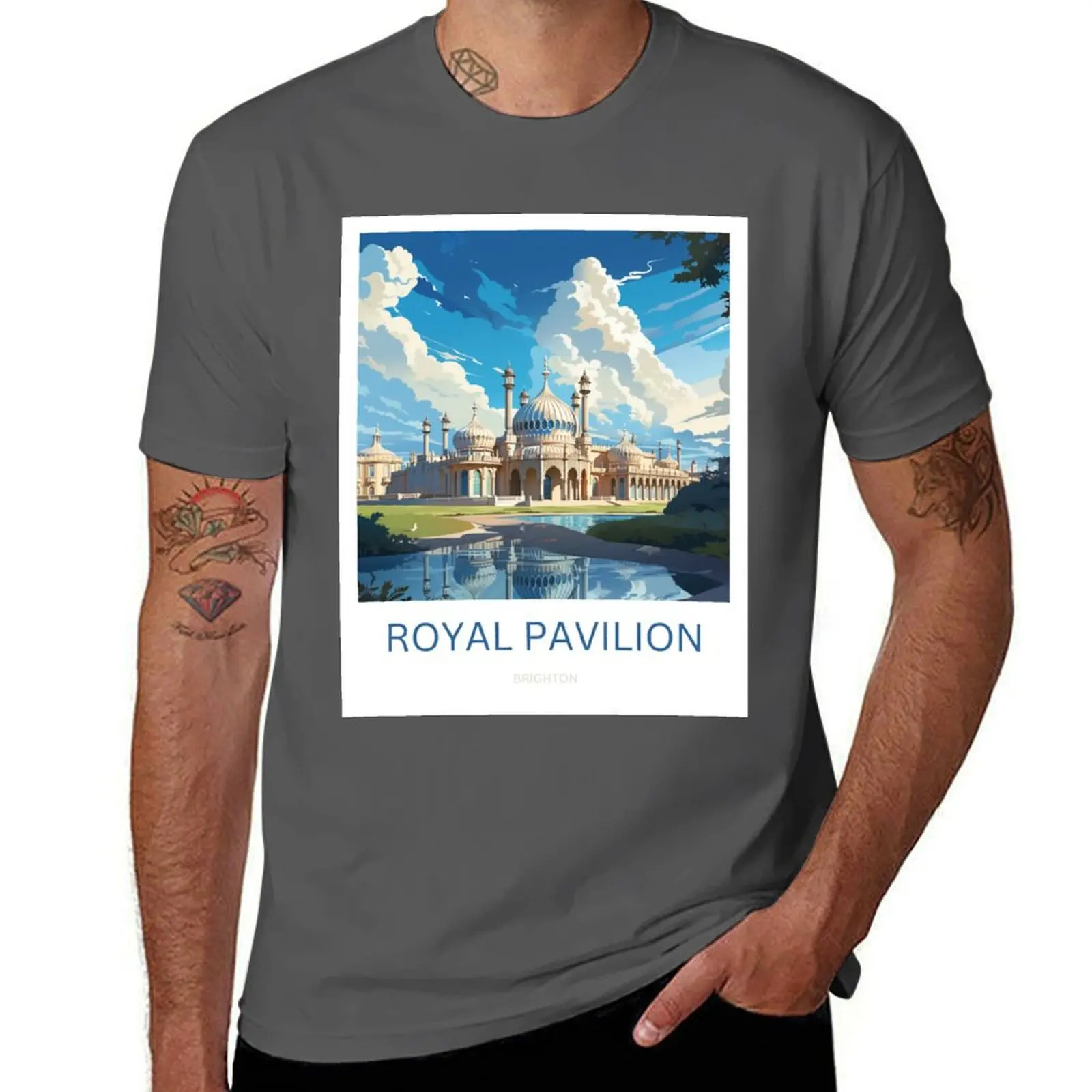 

Royal Pavilion, Brighton T-Shirt cute tops Luxury man blacks kawaii clothes t shirts for men pack