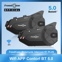 Freedconn Bluetooth Motorcycle Intercom 6 Ways Helmet Headset 1000M Video Recorder Headphone WiFI Auto DVR Motor Dash Cam