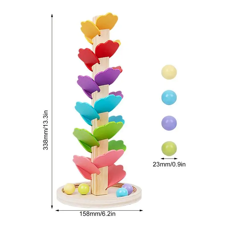 Tęczowe drzewo muzyczne zestaw drewniany kolorowy bombka choinkowa upuść zabawka bezpieczeństwa edukacyjna zabawki Montessori wielofunkcyjny budynek