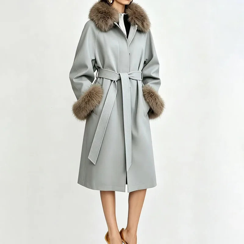 2026, New Arrivals, Long Quilted Jackets, Warm Fur-Collared Trench Coats, Fashionable and Versatile Belted Coats, Y2K,