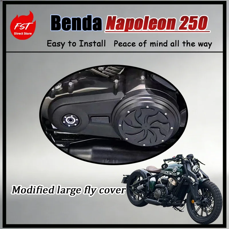 

FOR CNC Alloy Motorcycle Engine Frame Cover And Belt Drive Guard Kit with Big Sprocket Cover Benda Napoleon 250 Mod Accessories