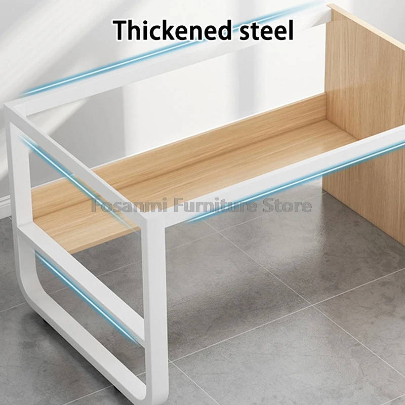 Scrivania minimalista con ripiano portaoggetti e cassetto Set di sedie da scrivania in rete traspirante Mobili per ufficio Set di tavoli e sedie per computer di casa