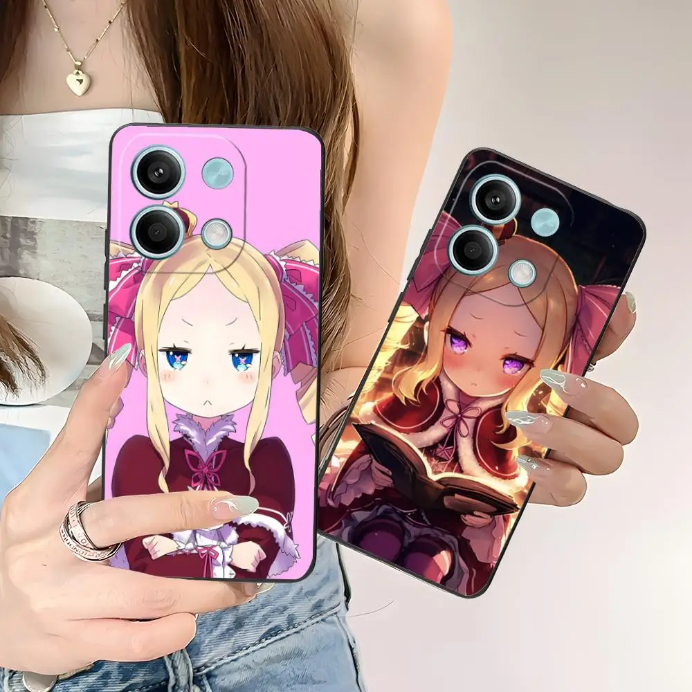 ReZero Beatrice Mobile Phone Case for POCO F6 F5 F4 F3 F2 Pro GT C40 Colour Printing Protective Cover Smartphone Cover Pretty