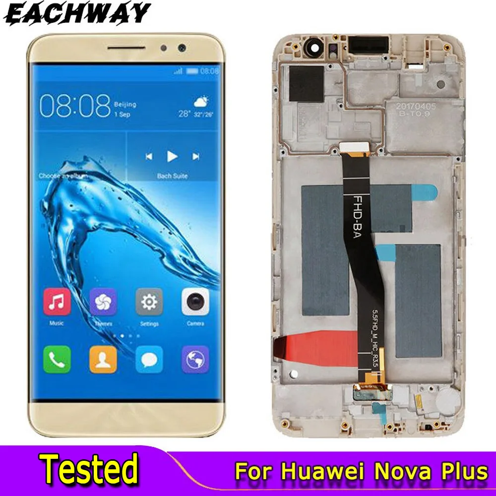 

For Huawei Nova Plus LCD Display Touch Screen Digitizer MLA L01 L11 L02 L03 L12 For Huawei Nova Plus LCD Screen With Frame