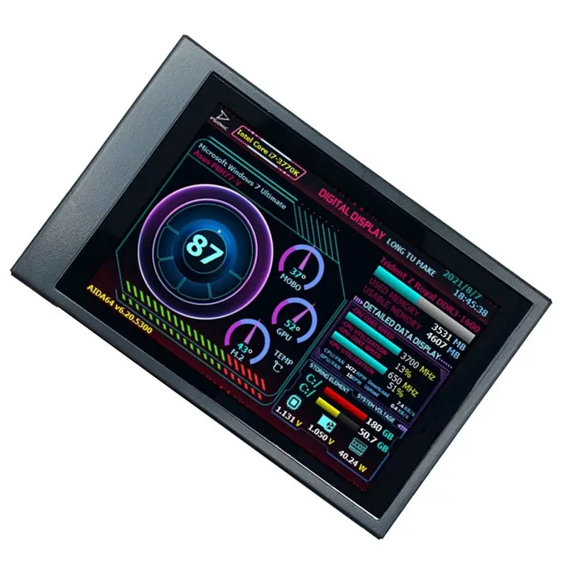 Exquisite-Computer AIDA64 Chassis 3.5 Inch IPS LCD Monitor Display Screen USB2LCD USB Display Sub-Screen Support