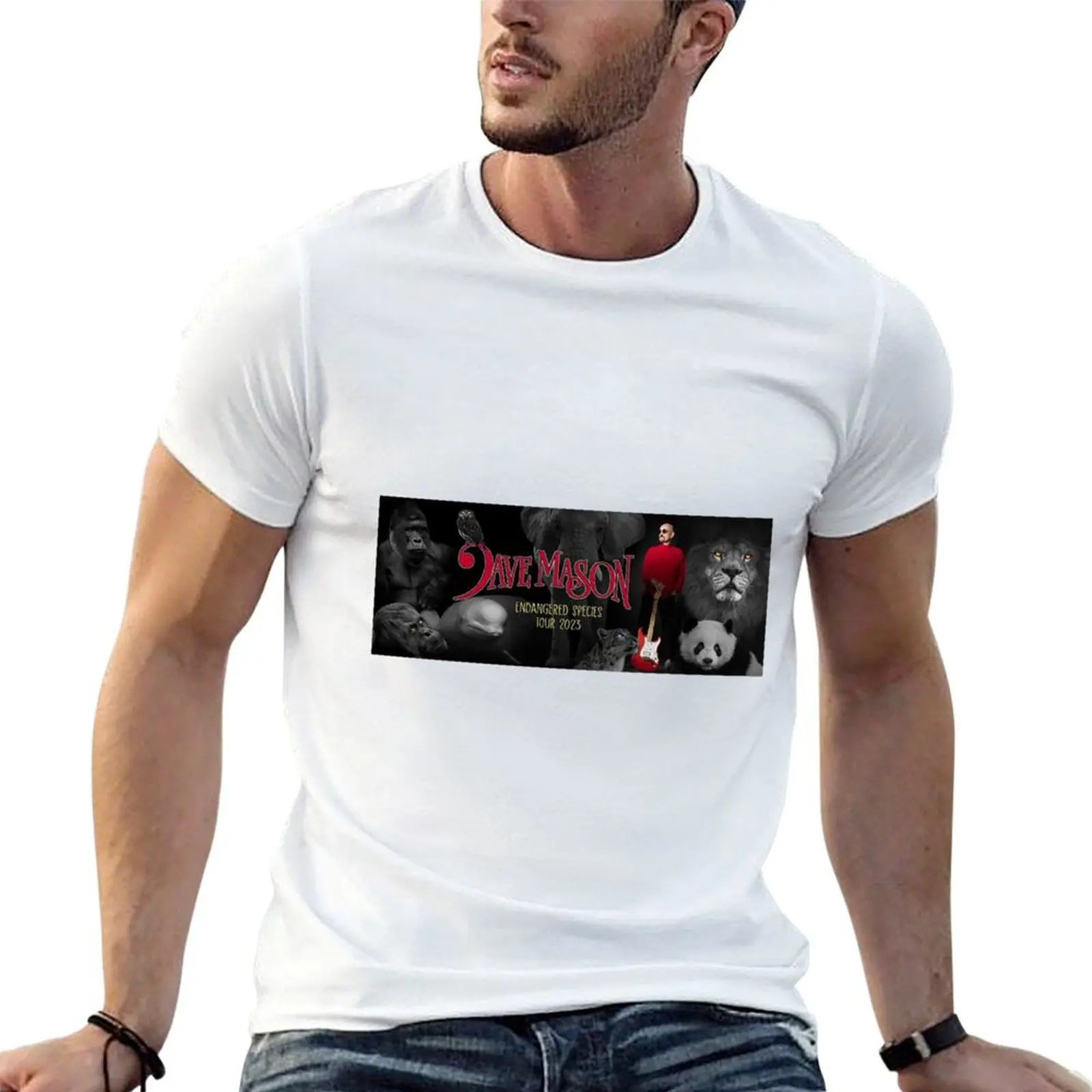 

Футболки футболка вид забавный тур рубашка хлопок Mason idangered летняя футболка для мужчин Dave