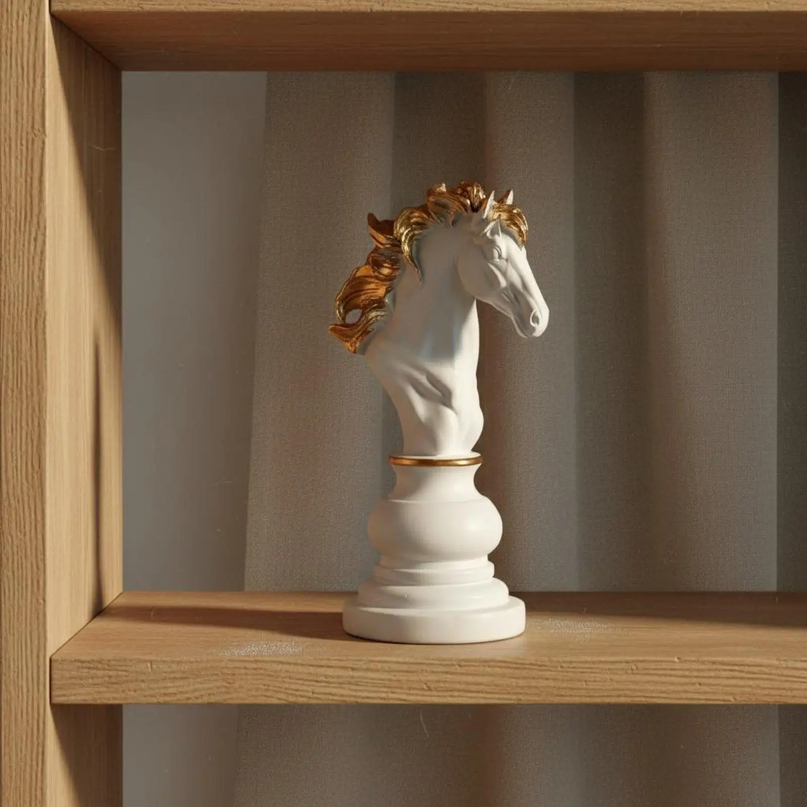 Vintage Style Resin Chess Crafts Decoration Sculpture Miniatures for Decoration for Study Room Setup