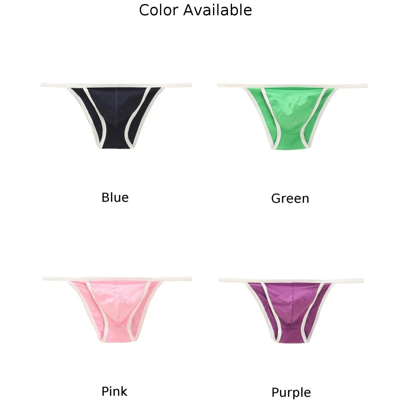 حقيبة Tanga String المثيرة للرجال - بيكيني جيرسي من القطن الناعم، متعدد الألوان #5