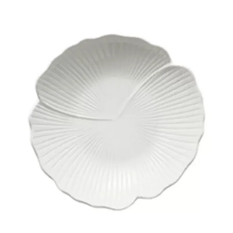 Ginkgo Leaf Plate Ceramic Steak Afternoon Tea Fruit Salad Dessert Restaurant Main Dish Kitchen Tableware