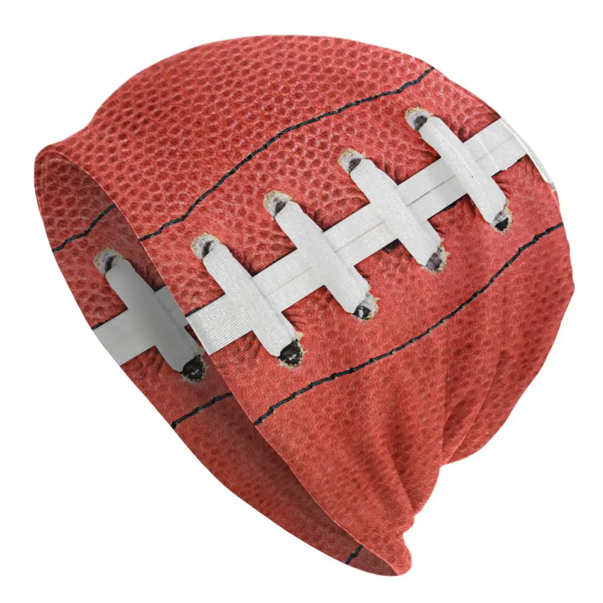 Custom American Football Laces Beanie Cap Unisex Winter Warm Bonnet Femme Knitted Hats Soccer Sport Pattern Skullies Beanies Hat