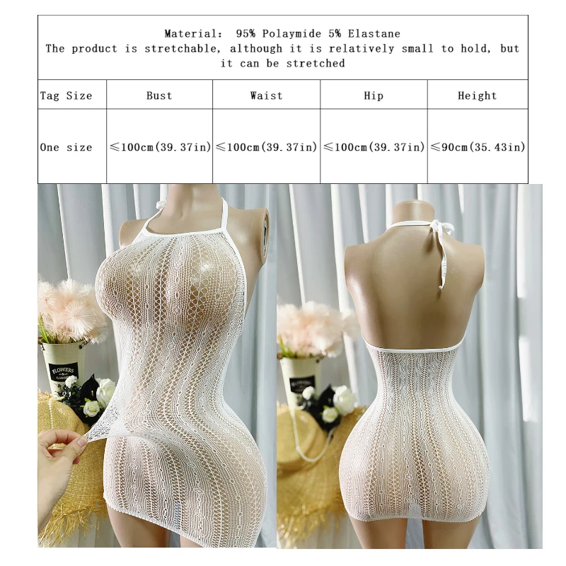 Women Summer Bodycon Top Beach Cover Up Hollow Out Beachwear Without Underwear Sheer Mesh Fishnet Dress Music festival Swimsuit