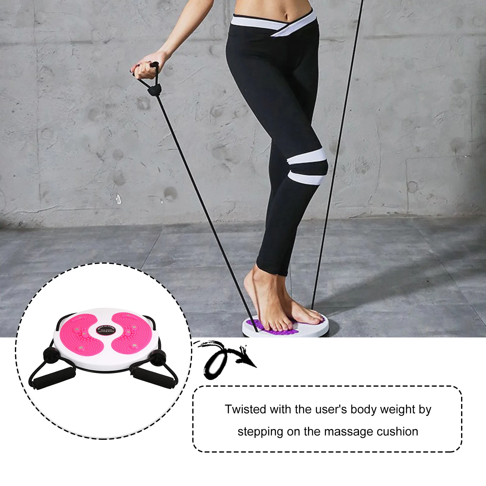 قرص لف الخصر، لوح لياقة بدنية محمول ممتاز للاستخدام المنزلي، معدات تمارين الجسم، آلة تنحيف الجسم، لوحة متجولة