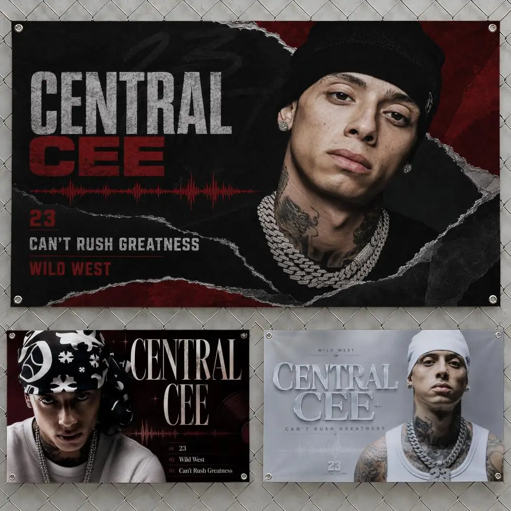 Rapper Central Cee Can't Rush Greatness Flags Wall Hanging Flag Banners For Birthday Parties Outdoor Bedroom Dorm Room Decor