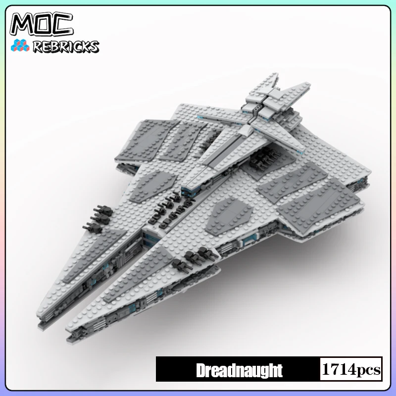 Classic Space Series MIDI Harrower Class Dreadnaught MOC Bricks Building Block Toys Model DIY Classic Collection Sets Child Gift