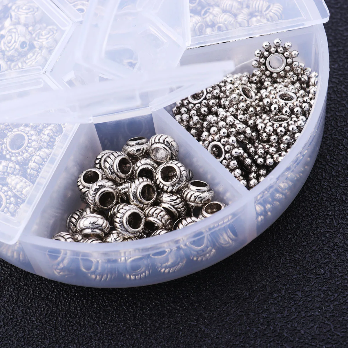 

300pcs Mixed Pendants Alloy Spacer Beads Flower Charms Jewelry Making Art Craft Tibetan Silver DIY Accessories Gifts
