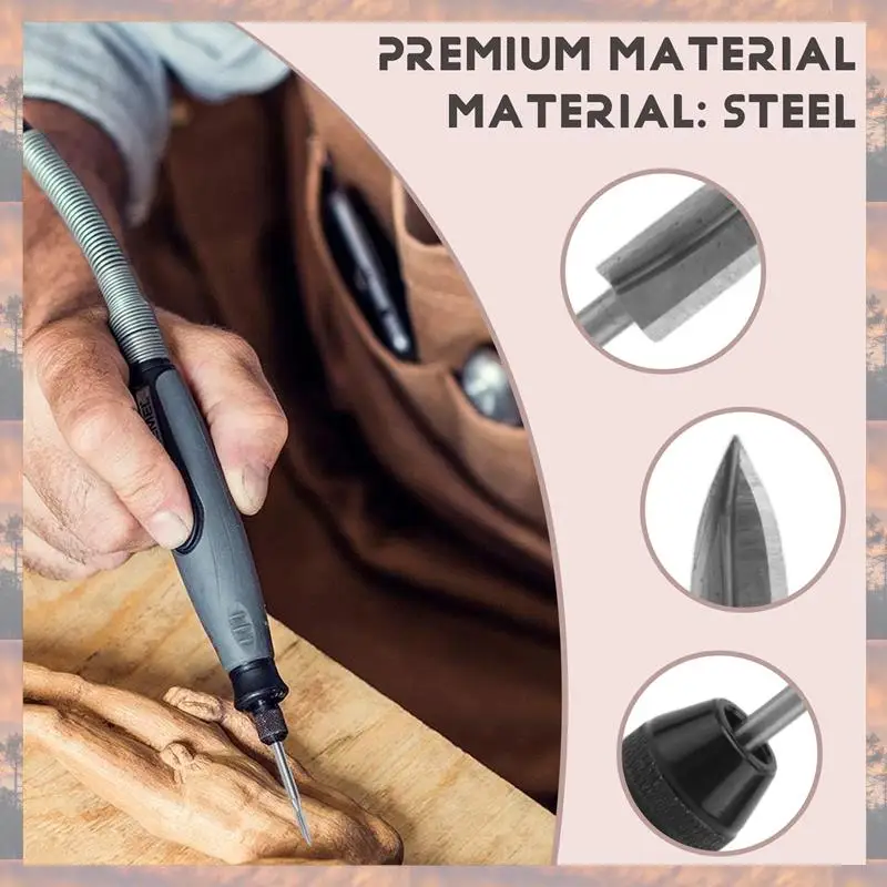 

2025 Trend 7 шт. инструменты для резьбы по дереву, хвостовик 1/8 дюйма, гравировальная дрель из быстрорежущей стали, аксессуары для поделок по дереву с патроном 4486 для инструмента Dremel