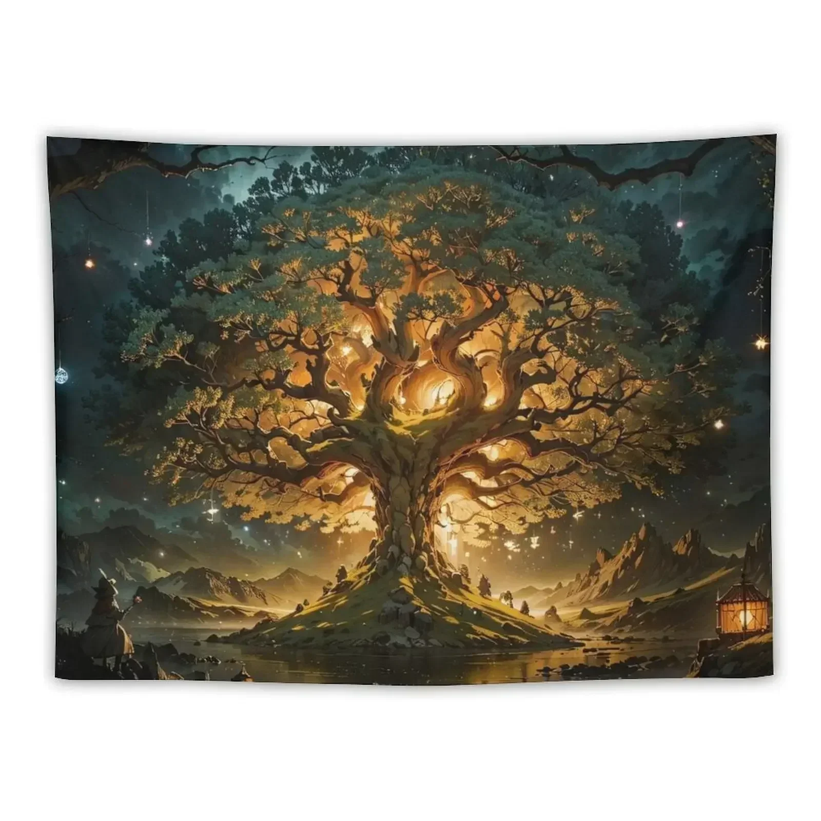 

Whimsical Tree of Life Harmony Jigsaw Puzzles - Nature's Enchanting Tapestry Decoration Home Room Decor Tapestry