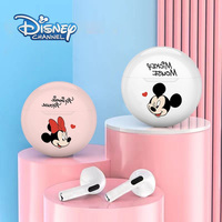 Disney Mickey Minnie High Quality Bluetooth Earphones Half In Ear Cartoon Cute Bluetooth Earphones Super Long Standby