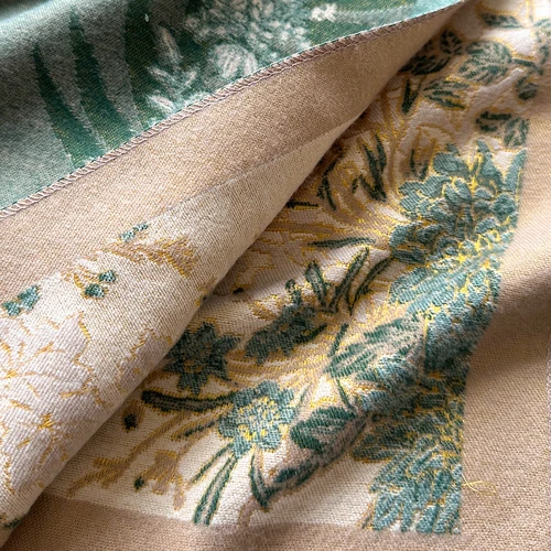 Imagen 2 del producto Chal cálido para mujer, Bufanda de Cachemira de lujo, manta de invierno, Pashmina informal con estampado Floral, Bufanda, Poncho de viaje, estolas Echarpe