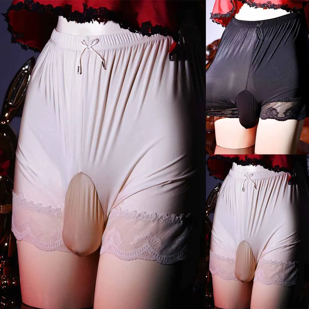 Hot Sale New Fashion Men Boxer Briefs Panties Boxer Shorts Breathable Color Comfortable Ice Silk+Nylon One Size