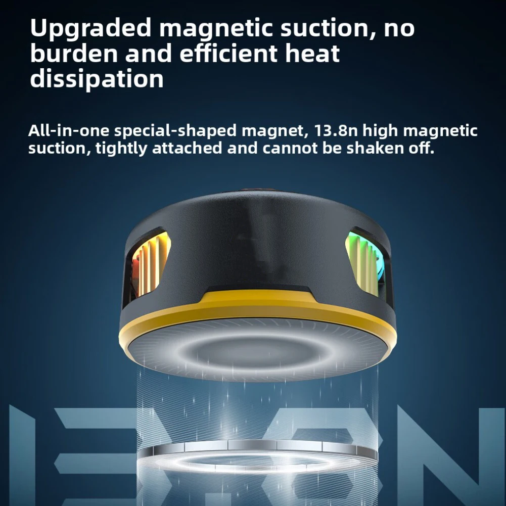 Magnetic Mobile Phone Radiator With RGB Light Lightweight Adjustable Mobile Phone Cooler Suction Back Clip Gaming Accessories