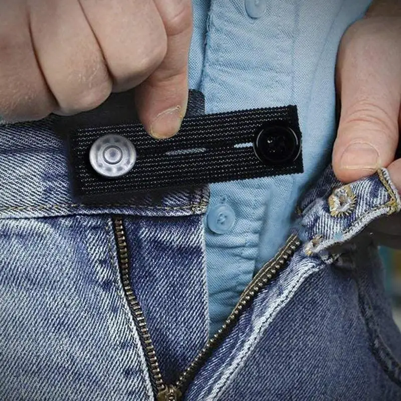 1 extensión de cintura de pantalones vaqueros elásticos lisos simples simples, extensores de cintura con banda elástica