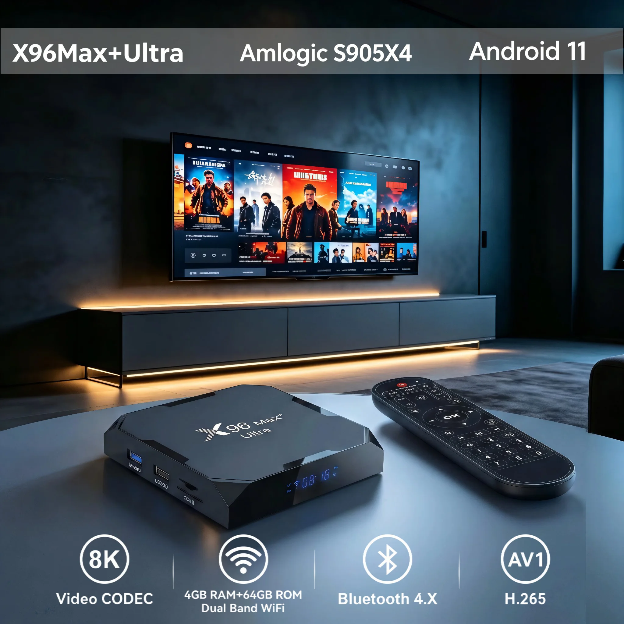 TV Box X96 Max+ Ultra Android 11