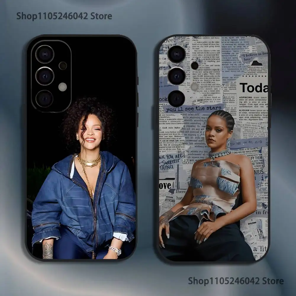 Singer R-Rihannas For Samsung S26,S25,S24,Ultra,S20,S30,Plus,S22,S23,Ultra,Plus,5G Soft TPU Cover Phone Case